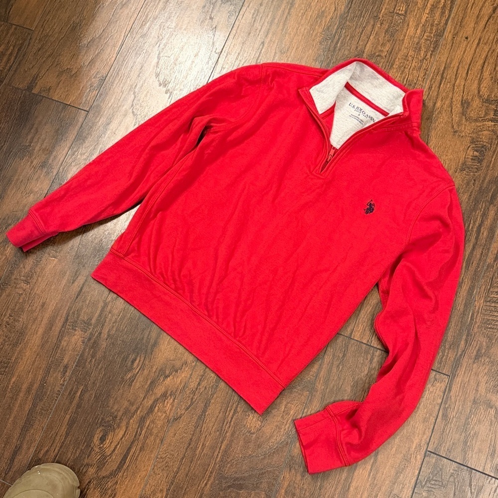 NWOT Polo Ralph Lauren Estate Ribbed Cotton 1/4 Zip in Red size small (O3) - Picture 3 of 5